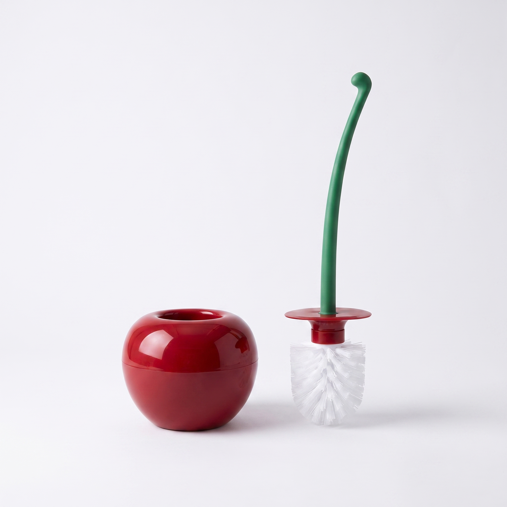 Cherry Charm Toilet Brush Set - Cute Hidden Bathroom Brush & Holder