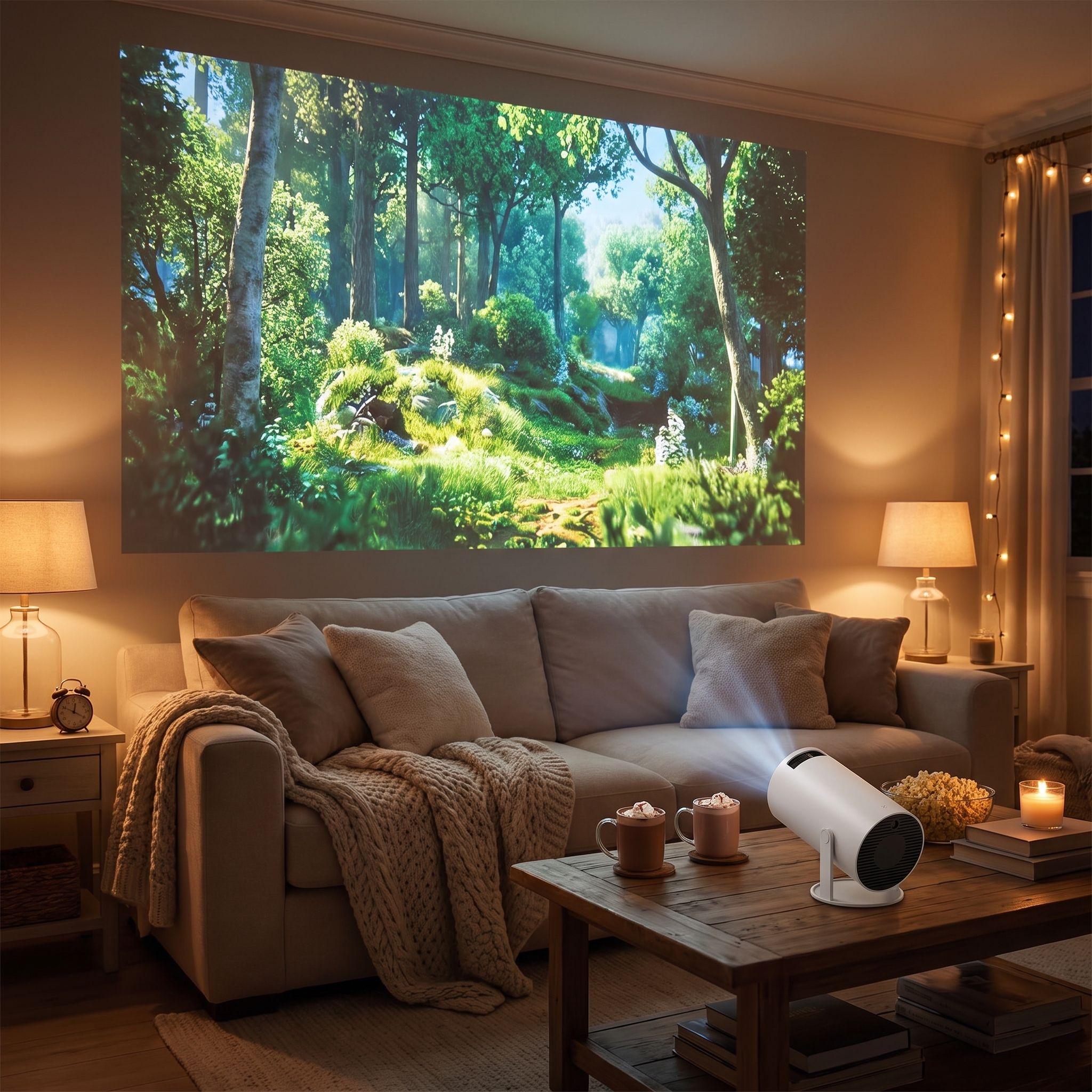 Portable Smart Projector - Wireless Home Cinema, 4K Supported