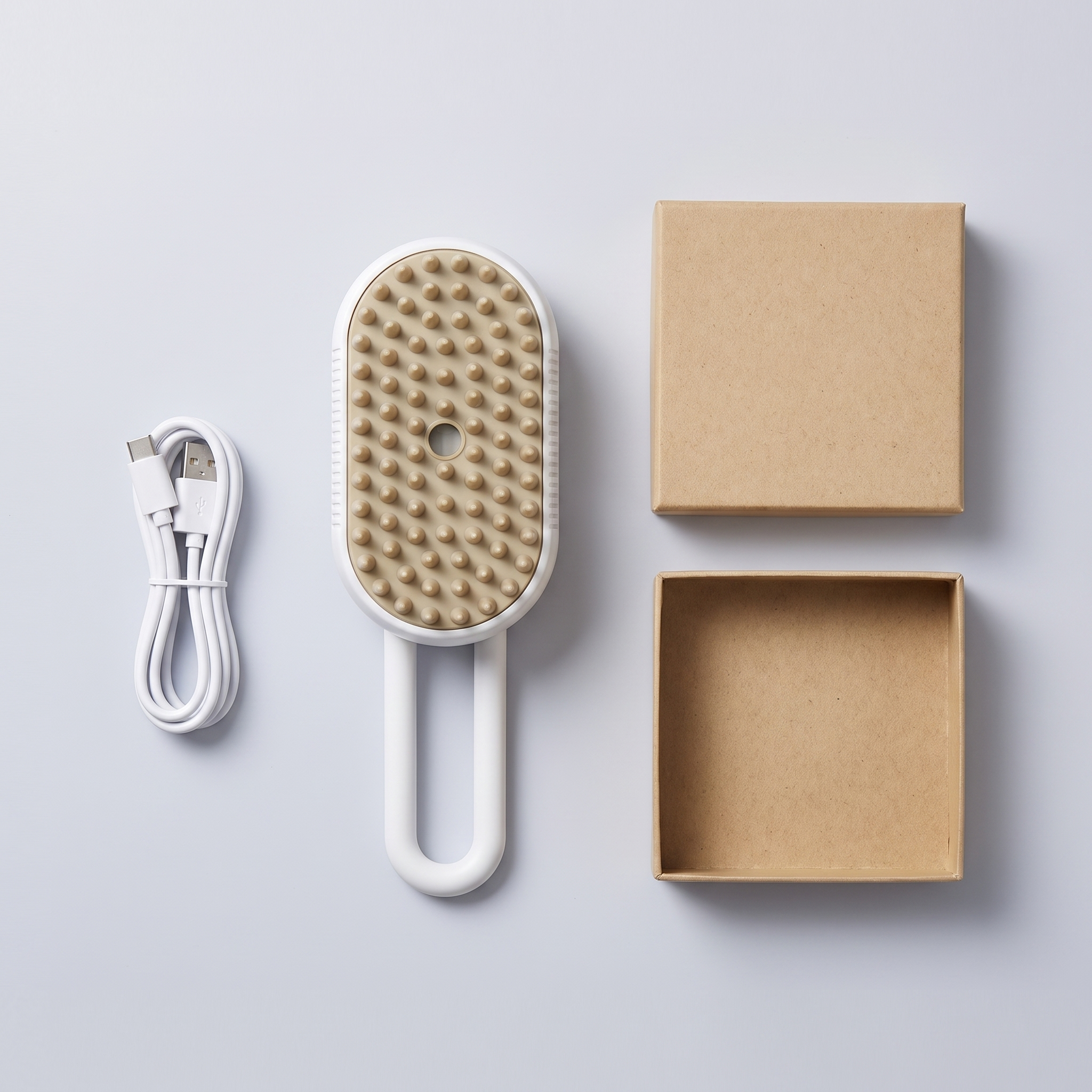 Pet Grooming Steam Brush - Self-Cleaning Massage Brush for Cats & Dogs