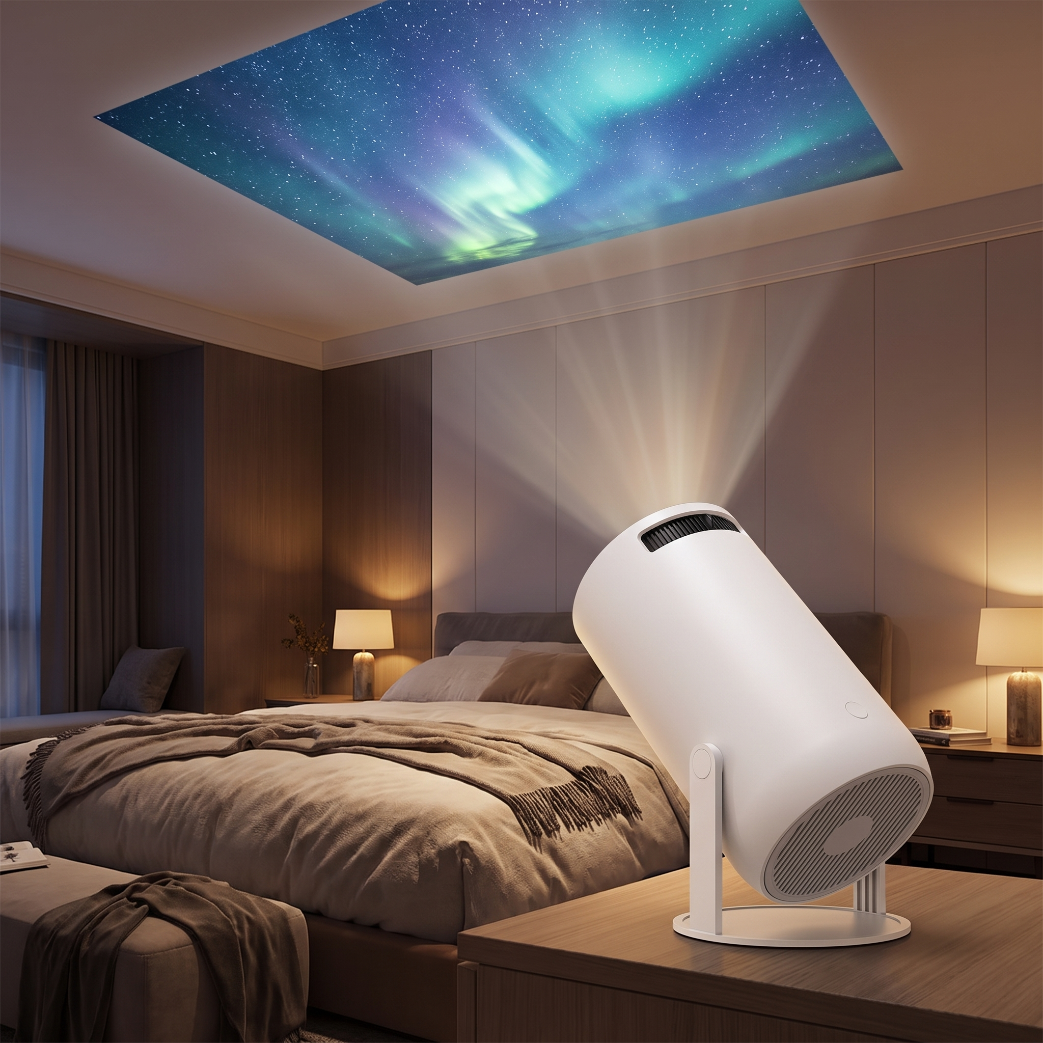 Portable Smart Projector - Wireless Home Cinema, 4K Supported