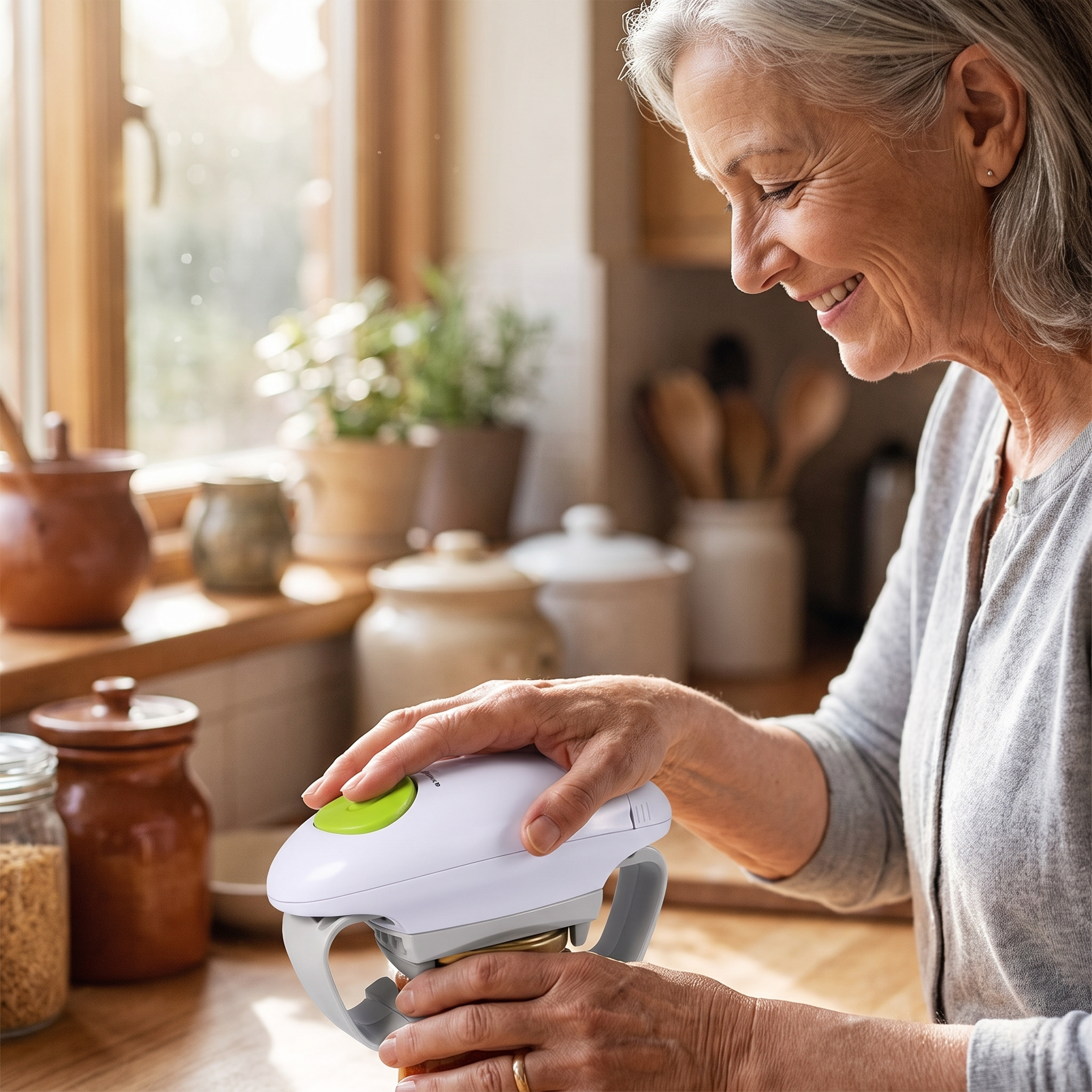 Effortless Electric Jar Opener - Hands-Free One-Touch Lid Remover