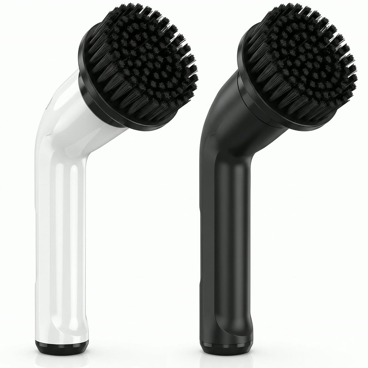 Electric cleaning brush in white and black