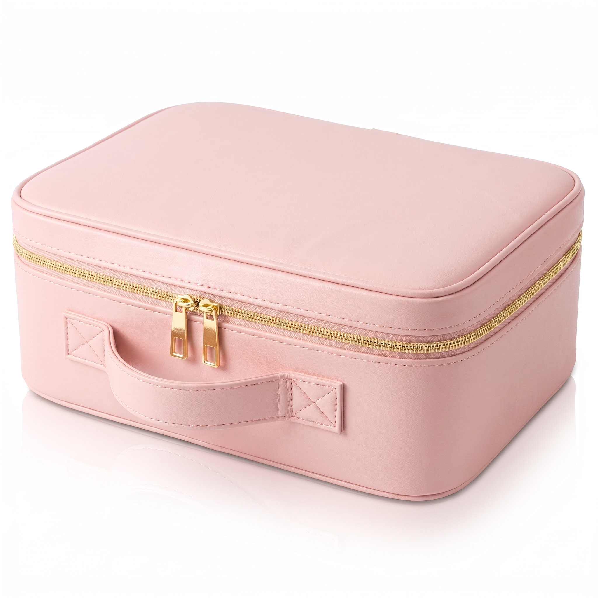 Glam On-The-Go Mirror Case - Lighted Travel Makeup Organizer with LED Mirror