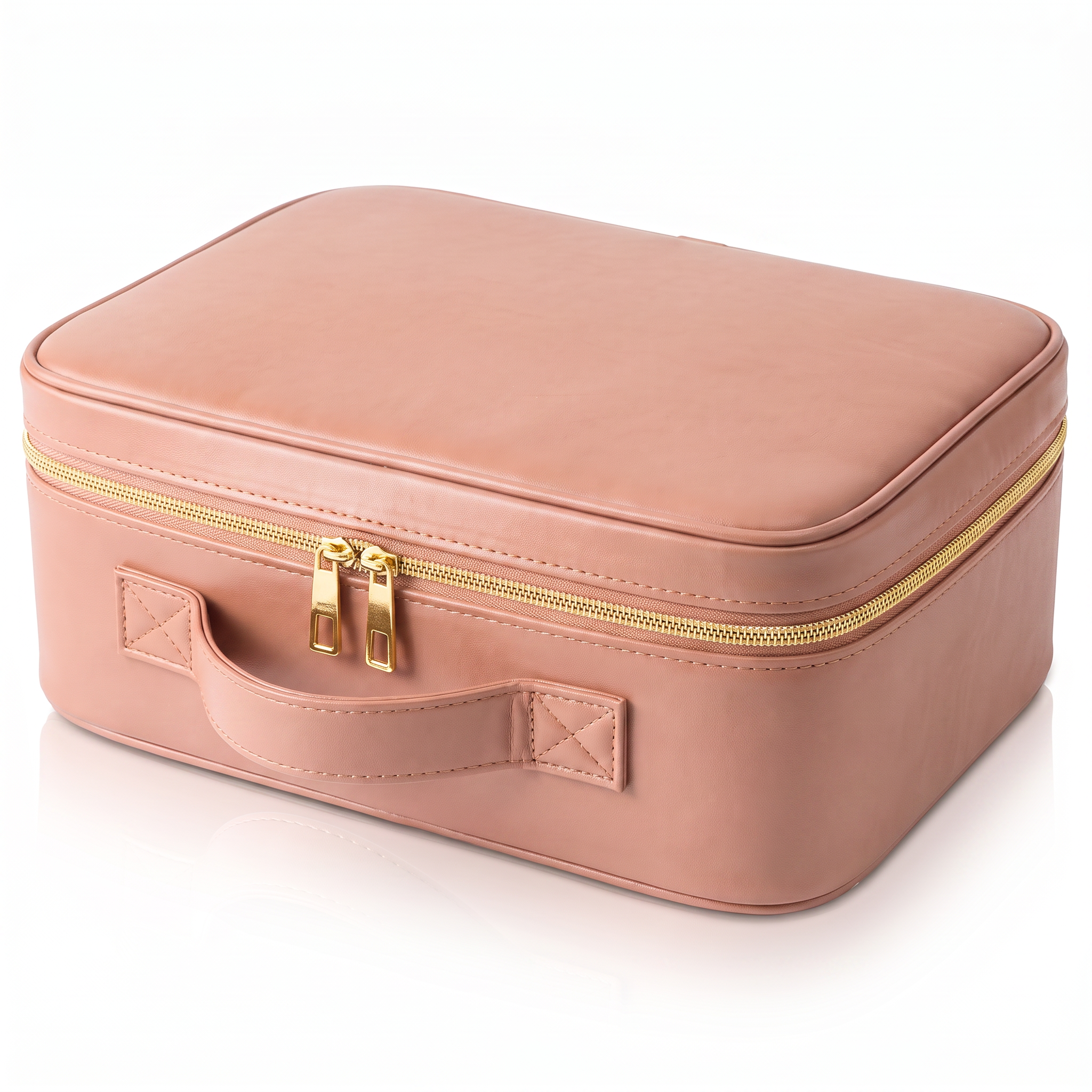 Glam On-The-Go Mirror Case - Lighted Travel Makeup Organizer with LED Mirror