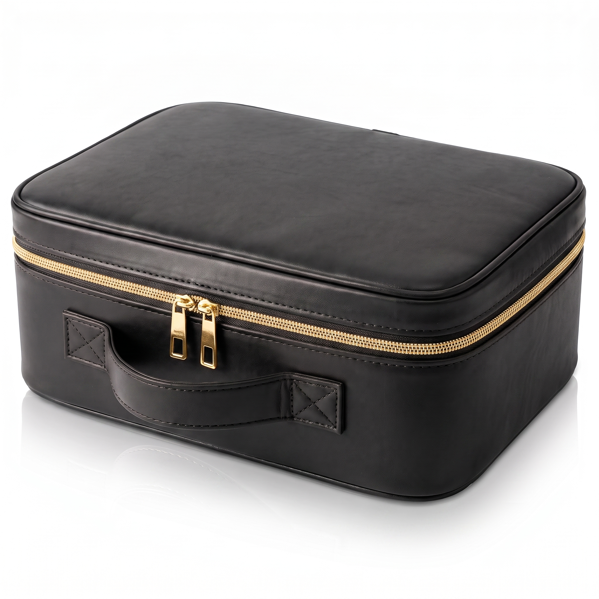 Glam On-The-Go Mirror Case - Lighted Travel Makeup Organizer with LED Mirror