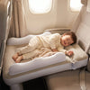 Toddler Inflatable Travel Bed - lie-flat airplane and car seat bed with raised safety bumper rails and included pump
