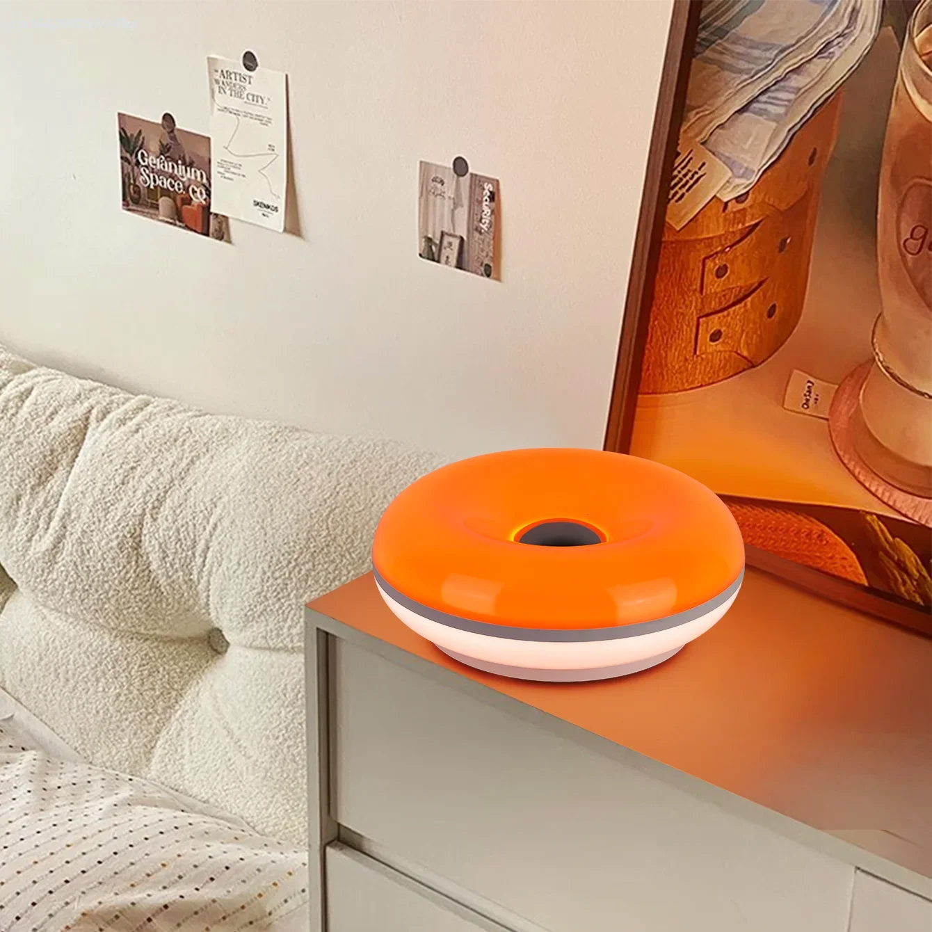 Donut Mood Lamp - RGB Color-Changing Bedside & Desk Light