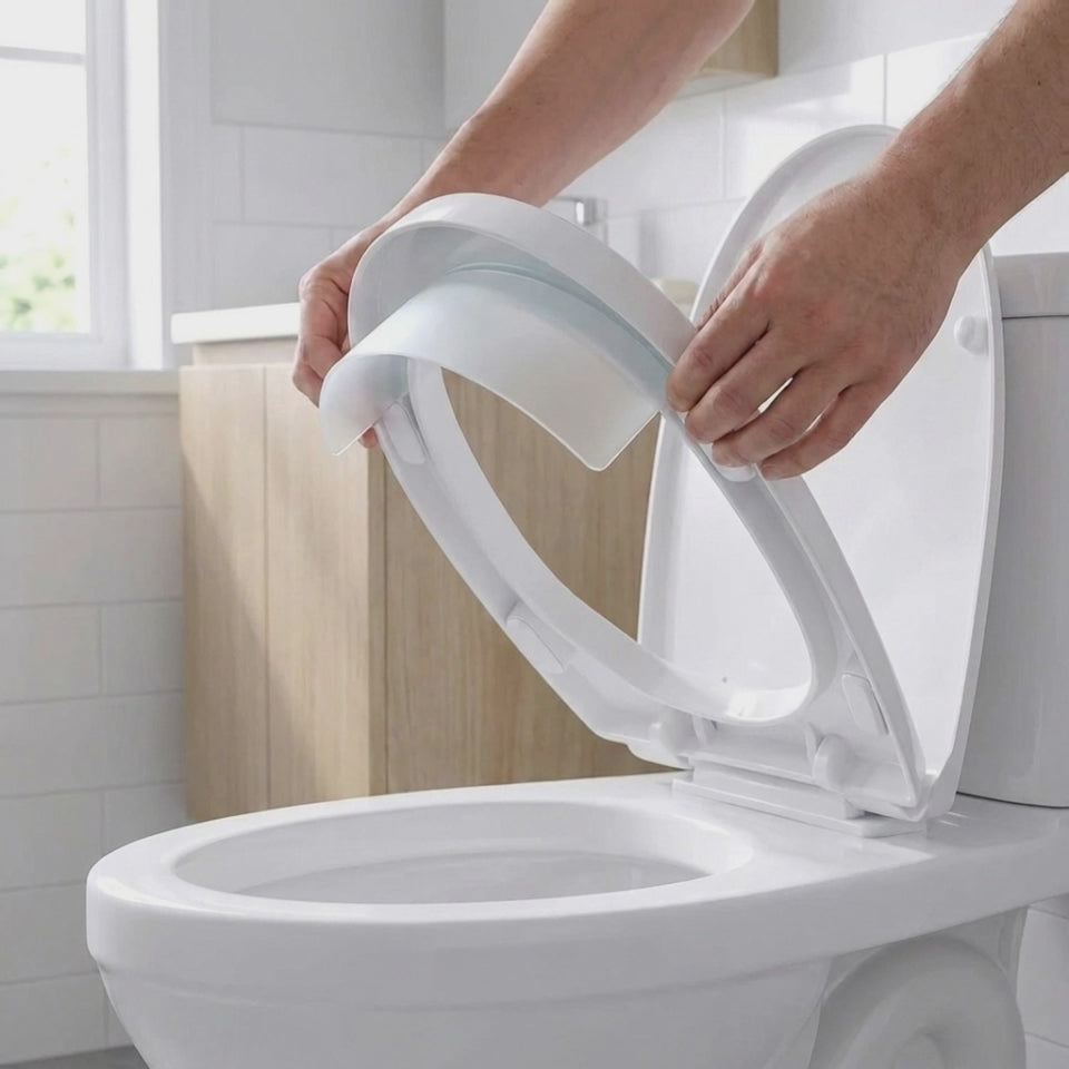 Installing the toilet pee splash guard