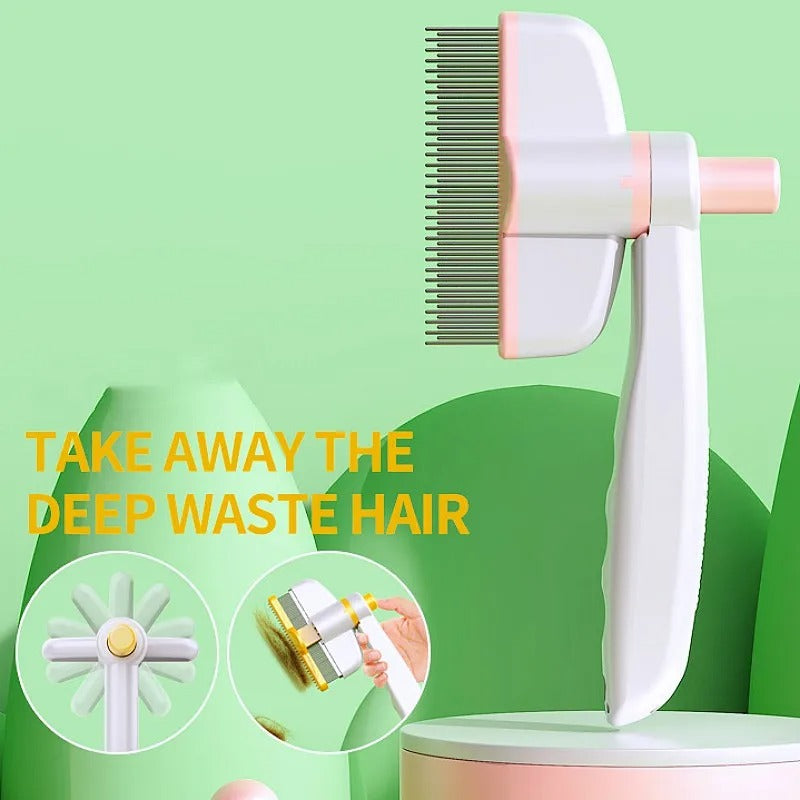 Easy Clean Self-Cleaning Pet Comb - One Press & The Fur Pops Off